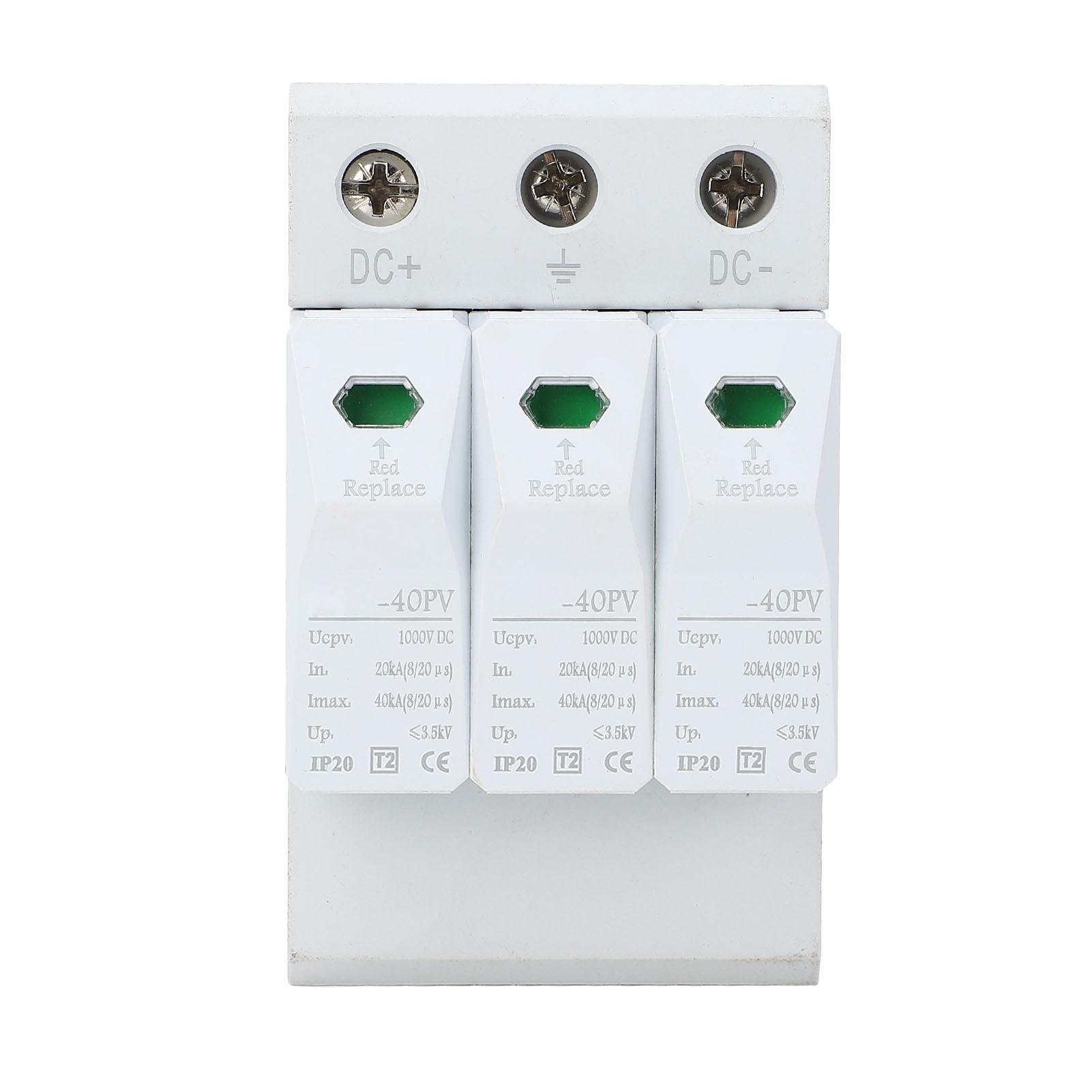 Пристрій захисту від імпульсних перенапруг постійного струму Обмежувач напруги Безпеки Захисник від імпульсних перенапруг постійного струму 1000 В 2040кА
Пристрій захисту від імпульсних перенапруг постійного струму Обмежувач напруги Безпеки Захисник від імпульсних перенапруг постійного струму 1000 В 2040кА