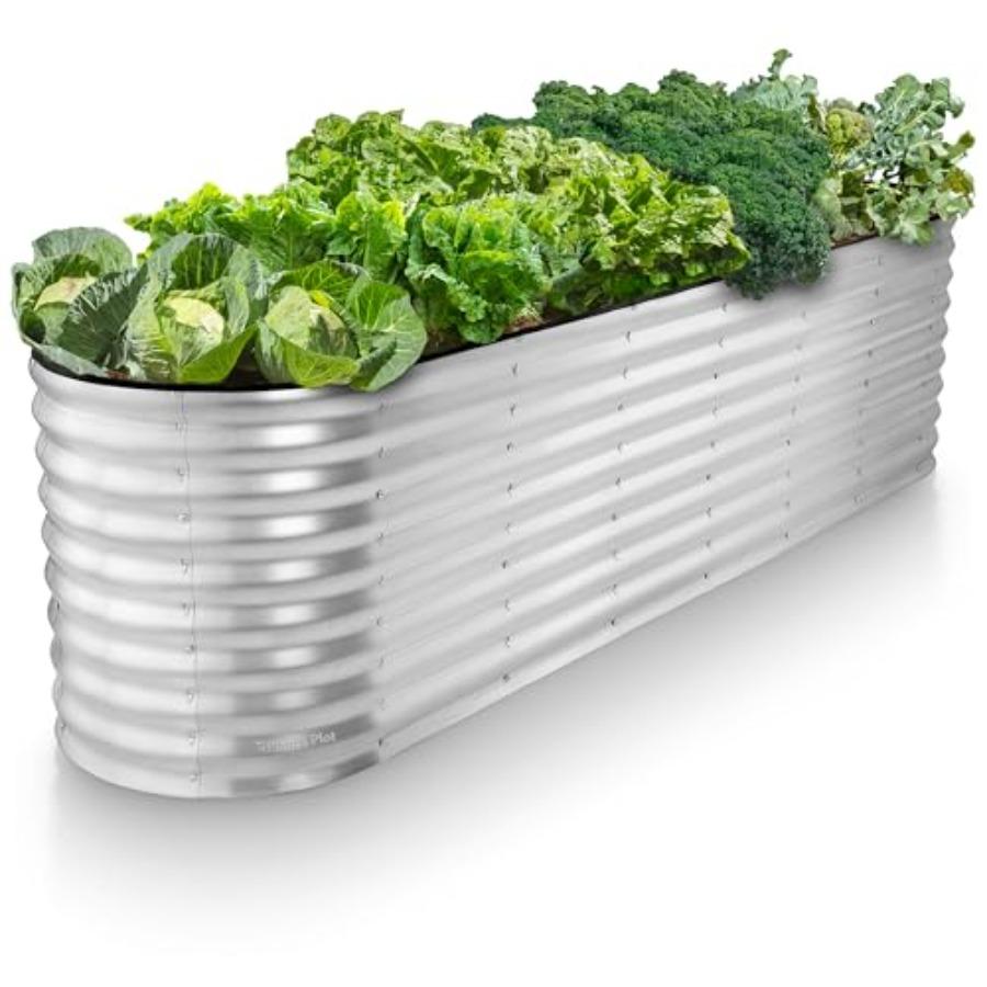 Galvanized Raised Garden Beds Outdoor 8×2×2 ft Planter for Gardening Vegetables Flowers Silver Large Metal Garden Box Patented United States
Galvanized Raised Garden Beds Outdoor 8×2×2 ft Planter for Gardening Vegetables Flowers Silver Large Metal Garden Box Patented United States