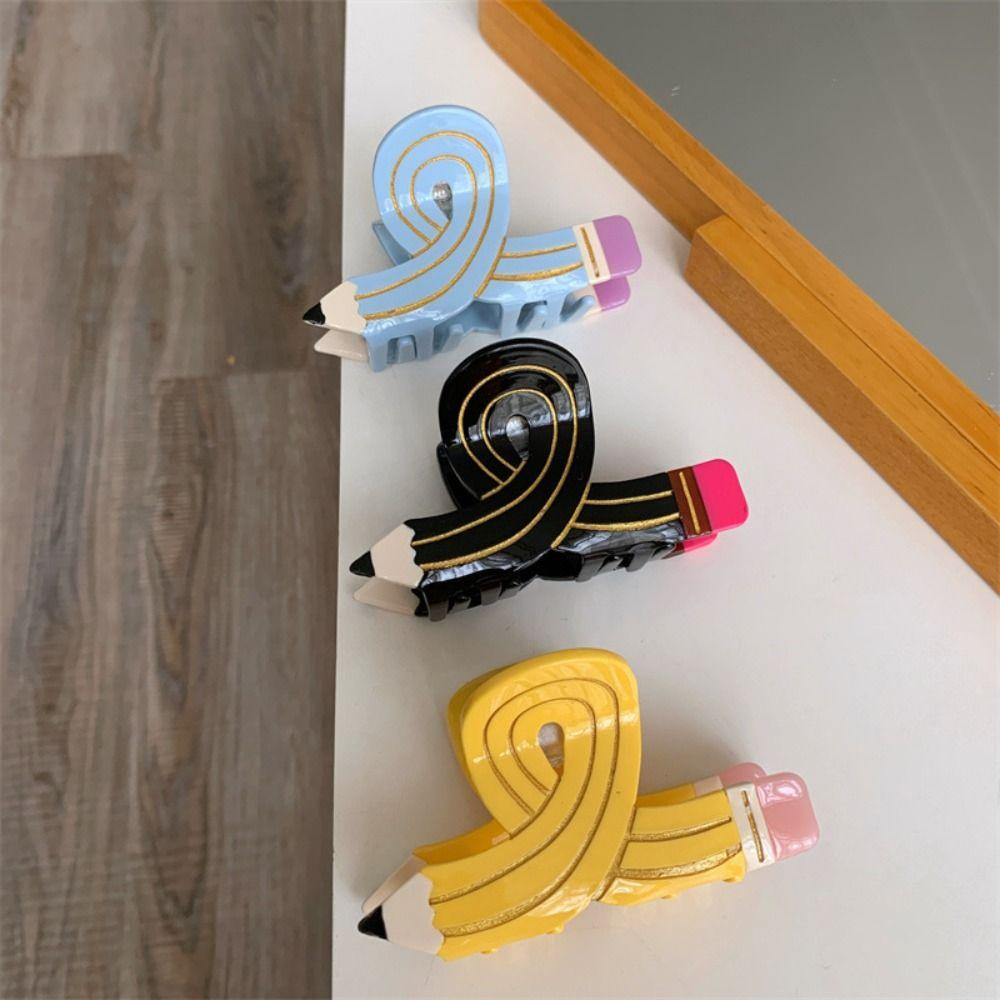 Korean Style Pencil Shape Hair Claw Cross Pen Shark Clip Lovely Acetate Claw Clip Party чёрный
Korean Style Pencil Shape Hair Claw Cross Pen Shark Clip Lovely Acetate Claw Clip Party чёрный