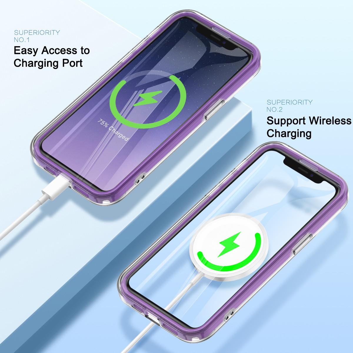 For iPhone 11 Feather Pattern Case Gradient PC+TPU Protective Phone Cover with Screen Protector Purple
For iPhone 11 Feather Pattern Case Gradient PC+TPU Protective Phone Cover with Screen Protector Purple