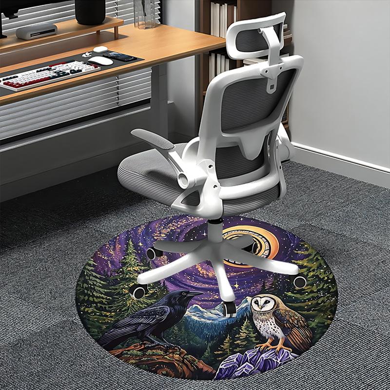 Raven Owl Night Sky,Forest Stars Mountains Chair mat Round Rug Office carpet, Non slip, Suitable for Living Rooms, Bedrooms decor.1205233a 80cm by 80cm
Raven Owl Night Sky,Forest Stars Mountains Chair mat Round Rug Office carpet, Non slip, Suitable for Living Rooms, Bedrooms decor.1205233a 80cm by 80cm