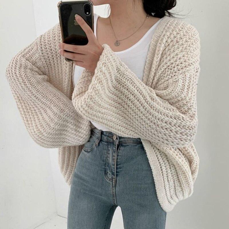 Vintage Harajuku Cardigan Sweater Women Casual Autumn Winter Lantern Sleeve Cardigan Coat Streetwear Sweater Tops One Size білий
Vintage Harajuku Cardigan Sweater Women Casual Autumn Winter Lantern Sleeve Cardigan Coat Streetwear Sweater Tops One Size білий