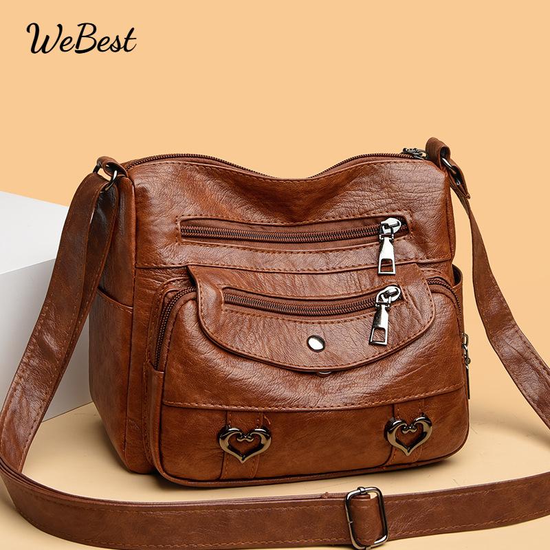 Simple Multi Pocket Crossbody Bag Soft Casual Large Capacity Vintage Shoulder Bag светло-коричневого
Simple Multi Pocket Crossbody Bag Soft Casual Large Capacity Vintage Shoulder Bag светло-коричневого
