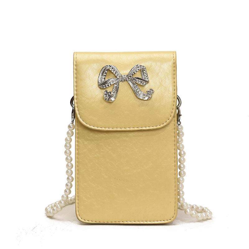 Mini small bag 2025 new Mori soft girl fashion bow foreign style versatile pearl chain small square bag tide жовтий
Mini small bag 2025 new Mori soft girl fashion bow foreign style versatile pearl chain small square bag tide жовтий