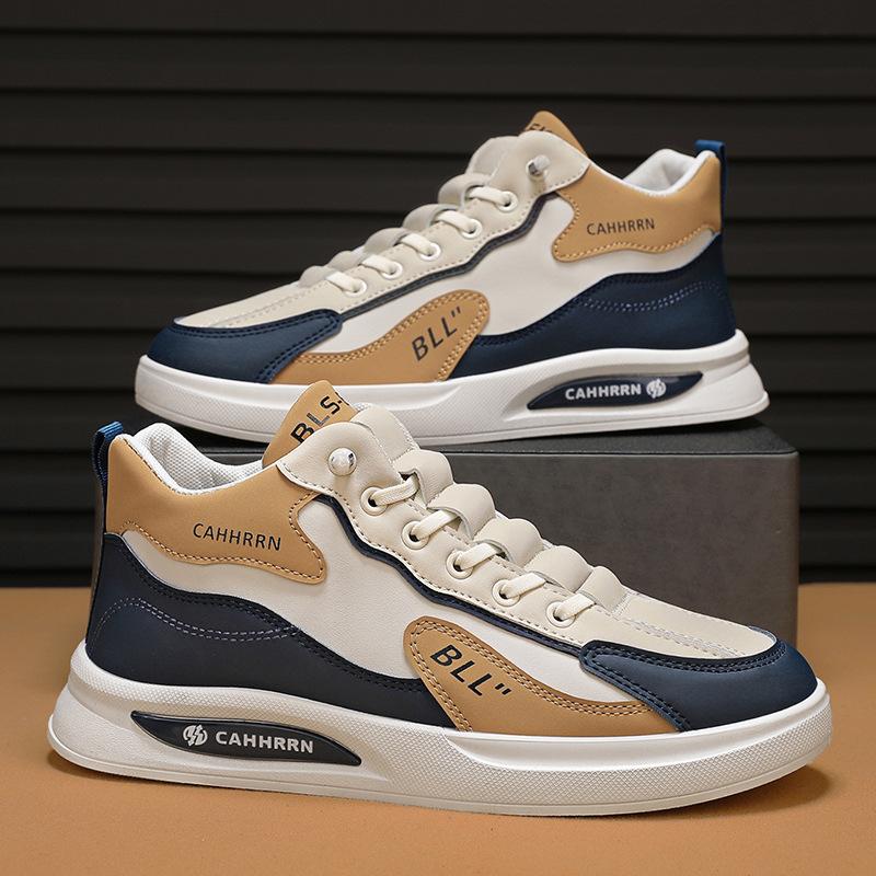High-top autumn new men s board shoes fashionable leather splicing strap-free foot cover daily casual work men s shoes 39
High-top autumn new men s board shoes fashionable leather splicing strap-free foot cover daily casual work men s shoes 39