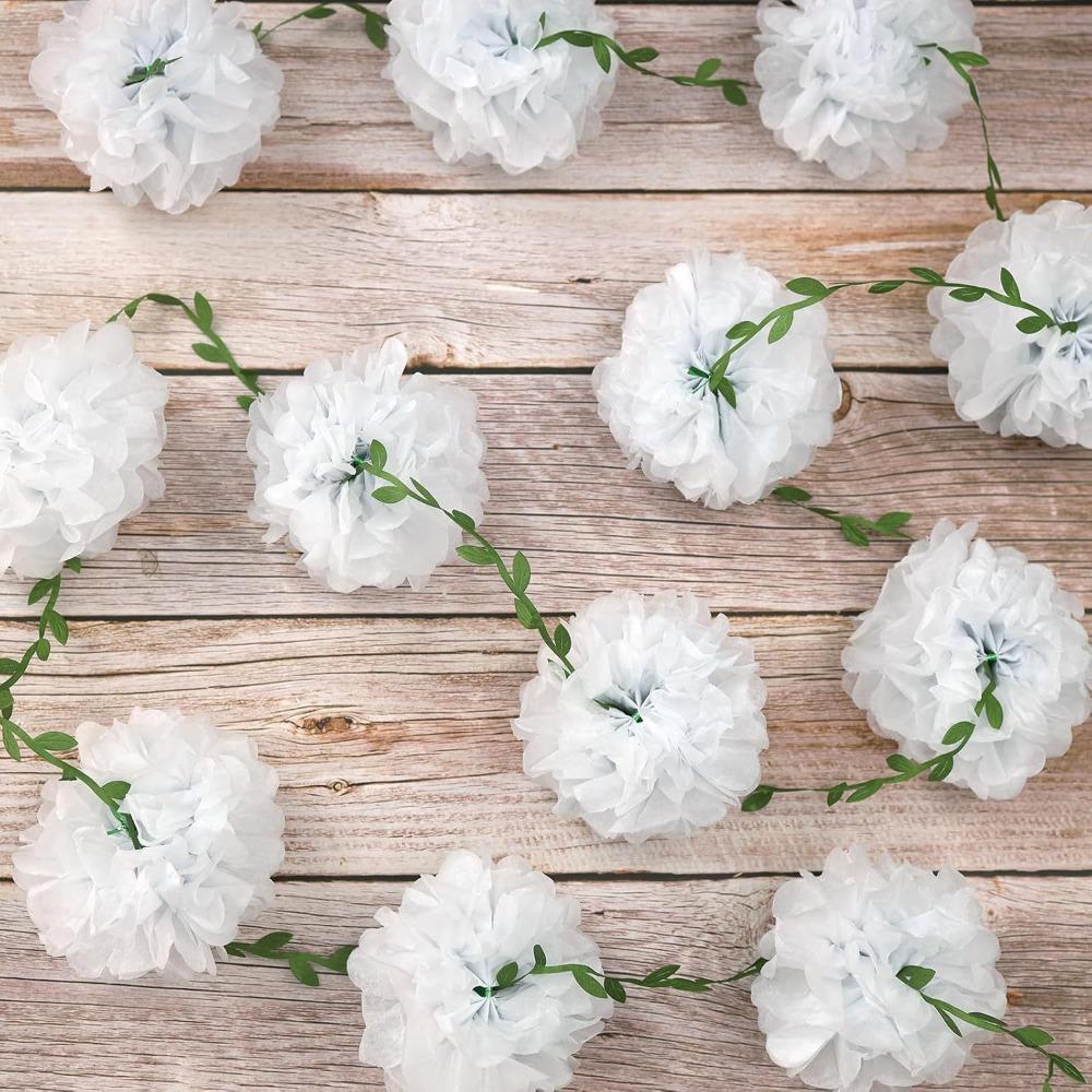2.5m Tissue Paper Pom Pom Garlands Simulated Hanging Artificial Flowers Flowers Garland Shower білий
2.5m Tissue Paper Pom Pom Garlands Simulated Hanging Artificial Flowers Flowers Garland Shower білий