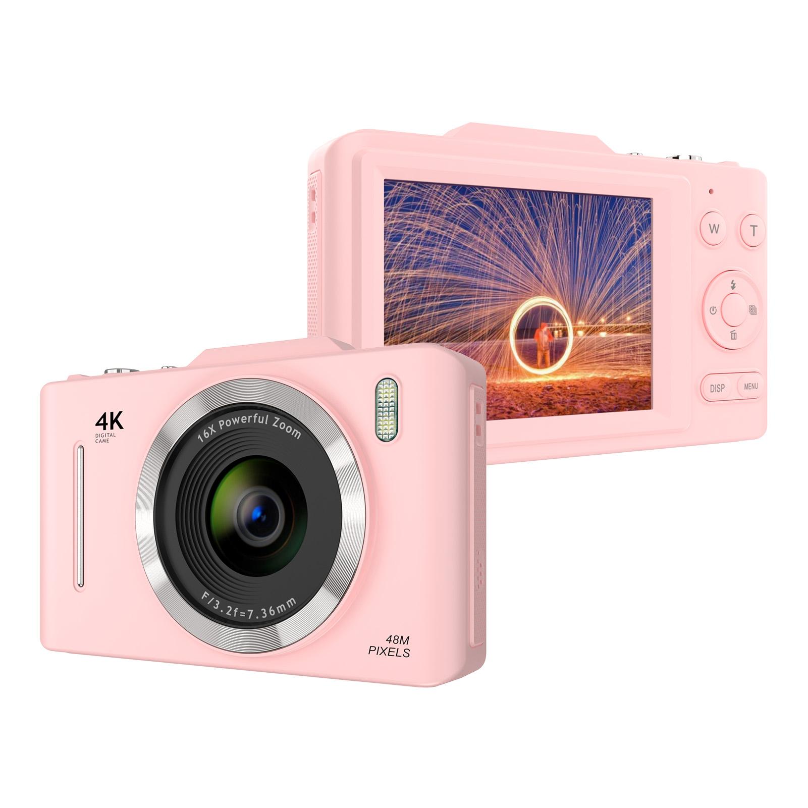4K Digital Camera Portable Digital Video Camera 48MP 2.8 Inch IPS Screen Anti-shake 16X Zoom Built-i White pink
4K Digital Camera Portable Digital Video Camera 48MP 2.8 Inch IPS Screen Anti-shake 16X Zoom Built-i White pink