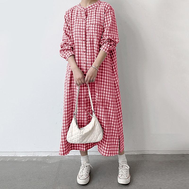 ZANZEA Women Casual Round Neck Long Sleeve Loose Plaid Print Long Dress 5XL красный
ZANZEA Women Casual Round Neck Long Sleeve Loose Plaid Print Long Dress 5XL красный