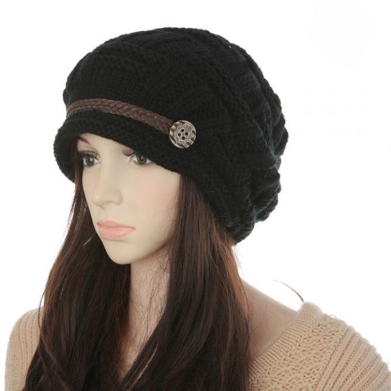 Women Fashion Winter Warm Knitted Cap Simple All-match Thickened Hat black #1
Women Fashion Winter Warm Knitted Cap Simple All-match Thickened Hat black #1