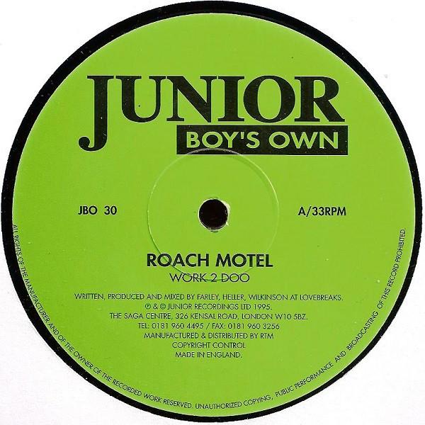 12-дюймовая пластинка ROACH MOTEL - Work 2 Doo JBO30 Юношеская Ow 1995 UK Танцевальная и Электронная Б/У
12-дюймовая пластинка ROACH MOTEL - Work 2 Doo JBO30 Юношеская Ow 1995 UK Танцевальная и Электронная Б/У