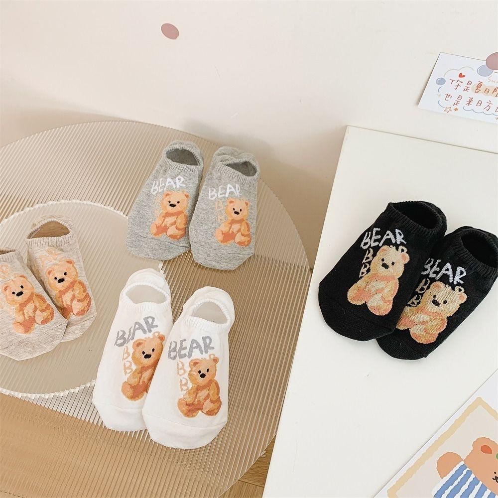 Silica Gel Refreshing Cotton Ankle Socks Korean Style Boat Socks Bear Print Socks Women Hosiery
Silica Gel Refreshing Cotton Ankle Socks Korean Style Boat Socks Bear Print Socks Women Hosiery