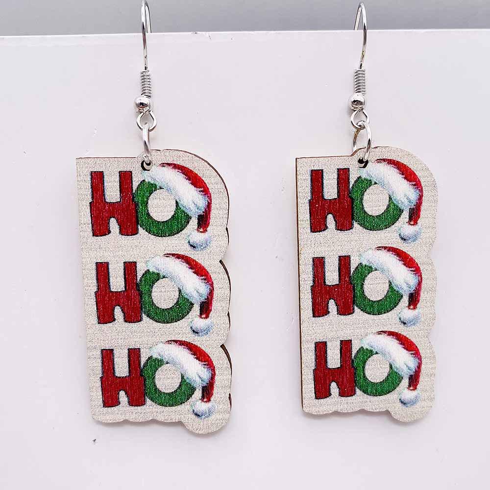 HOHO Christmas Hat Green Tinsel Stripe Wooden Earrings - Festive Dangle for Women Wooden
HOHO Christmas Hat Green Tinsel Stripe Wooden Earrings - Festive Dangle for Women Wooden