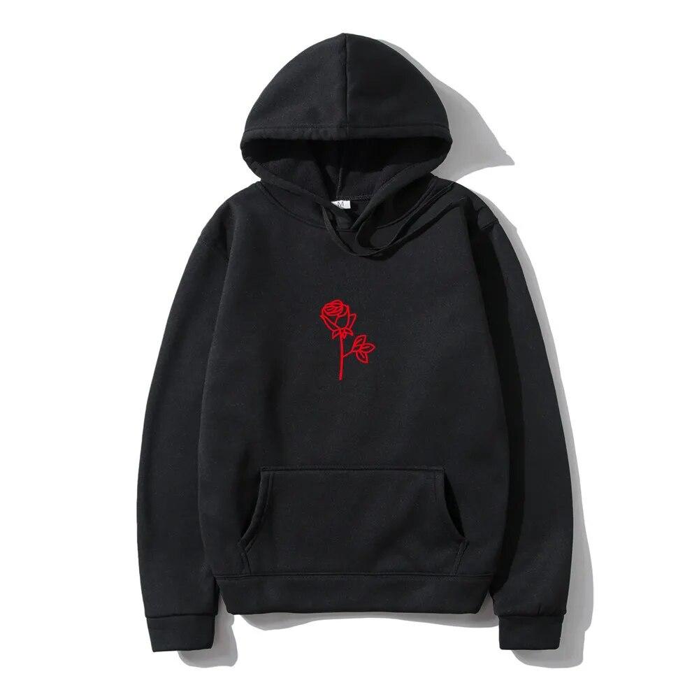 Harajuku Unisex Hoodie Sweatshirt Rose flower Print Casual New Autumn Winter Hoodies Fashion Pullover Hooded Streetwear Clothing
Harajuku Unisex Hoodie Sweatshirt Rose flower Print Casual New Autumn Winter Hoodies Fashion Pullover Hooded Streetwear Clothing