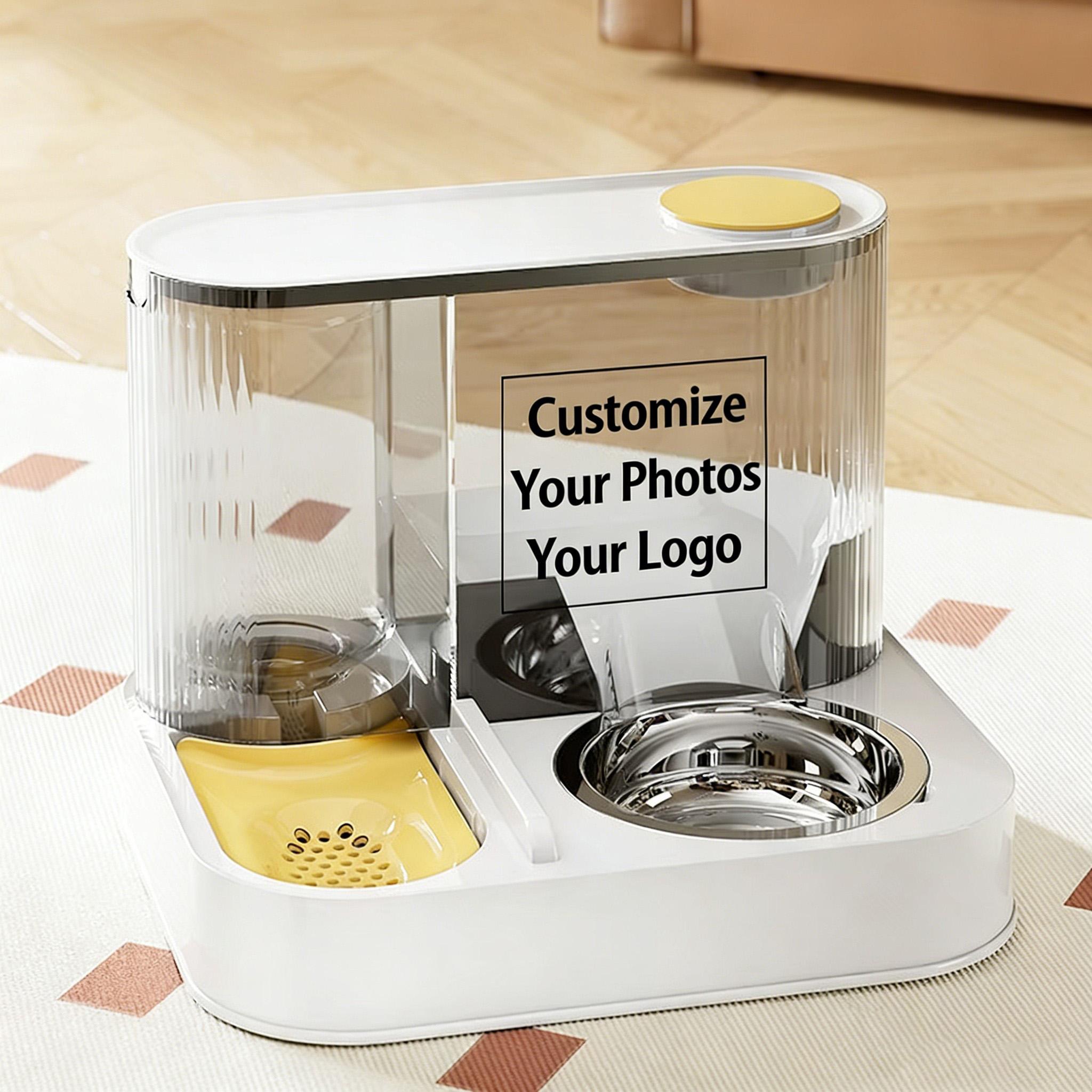 Two In One Pet Feeder Water Dispenser Plastic Bowl For Cats Dogs Easy Clean Anti Spill Customizable Personalized Image жовтий
Two In One Pet Feeder Water Dispenser Plastic Bowl For Cats Dogs Easy Clean Anti Spill Customizable Personalized Image жовтий