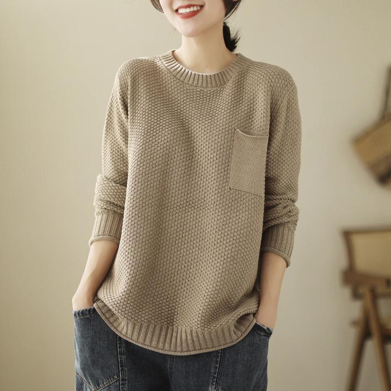 Sweater for Women Autumn Winter Round Veck Pullover Warm Knitted Stretchy Long Sleeve Oversize Jumper Tops XXXXL дубильна кора
Sweater for Women Autumn Winter Round Veck Pullover Warm Knitted Stretchy Long Sleeve Oversize Jumper Tops XXXXL дубильна кора