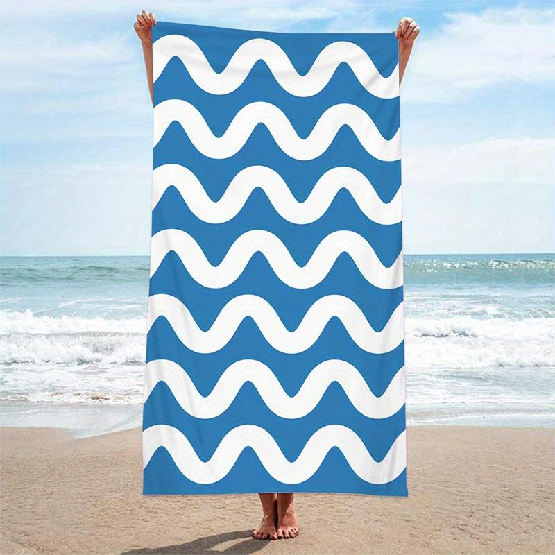 Beach Towel Wave Pattern Sun Protection Windproof Suitable For Swimming Pool Camping Travel Blanket W30*H60(CM)
Beach Towel Wave Pattern Sun Protection Windproof Suitable For Swimming Pool Camping Travel Blanket W30*H60(CM)