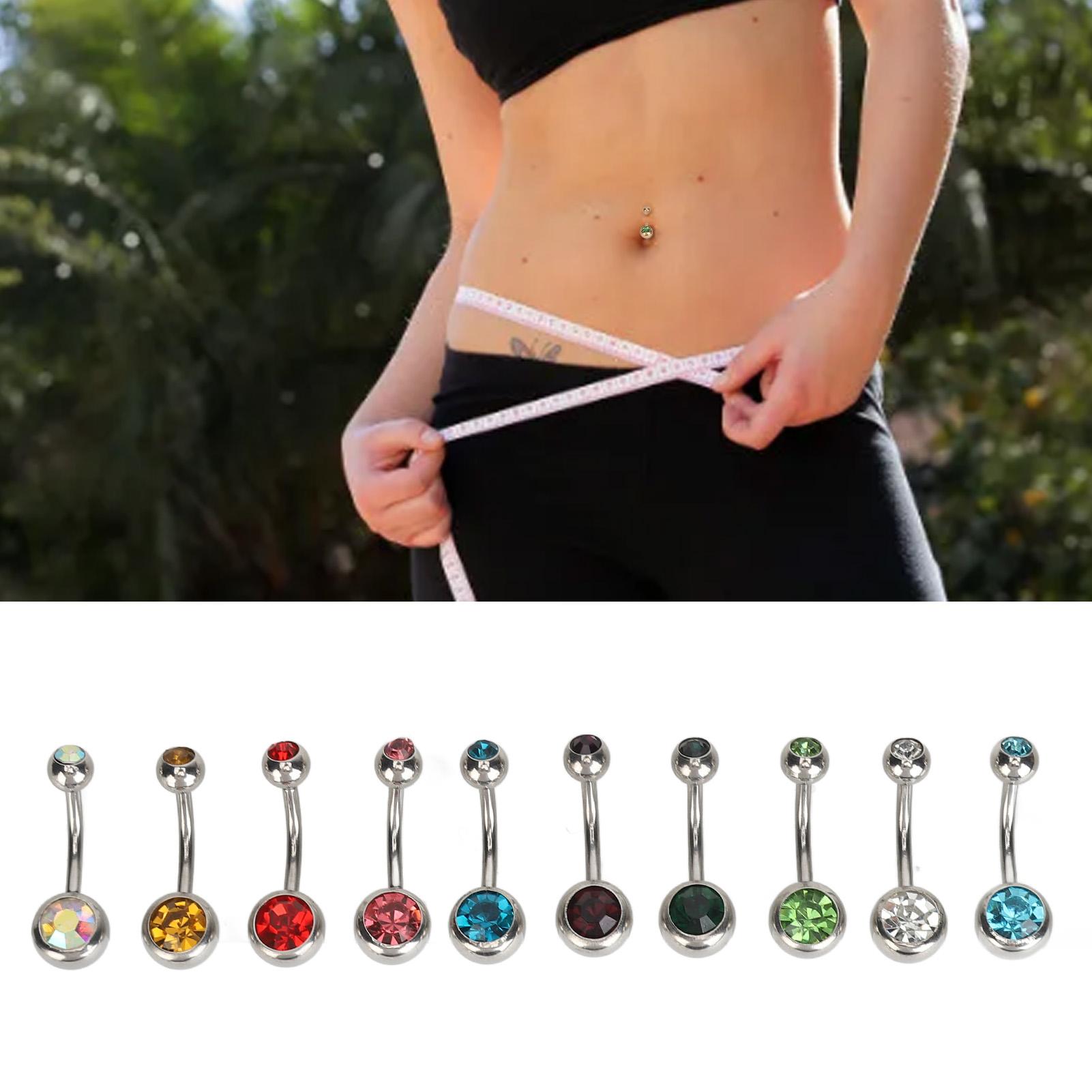 10pcs Belly Button Rings Colorful Rhinestone Stainless Steel Curved Navel Barbell Body Piercing Jewelry
10pcs Belly Button Rings Colorful Rhinestone Stainless Steel Curved Navel Barbell Body Piercing Jewelry