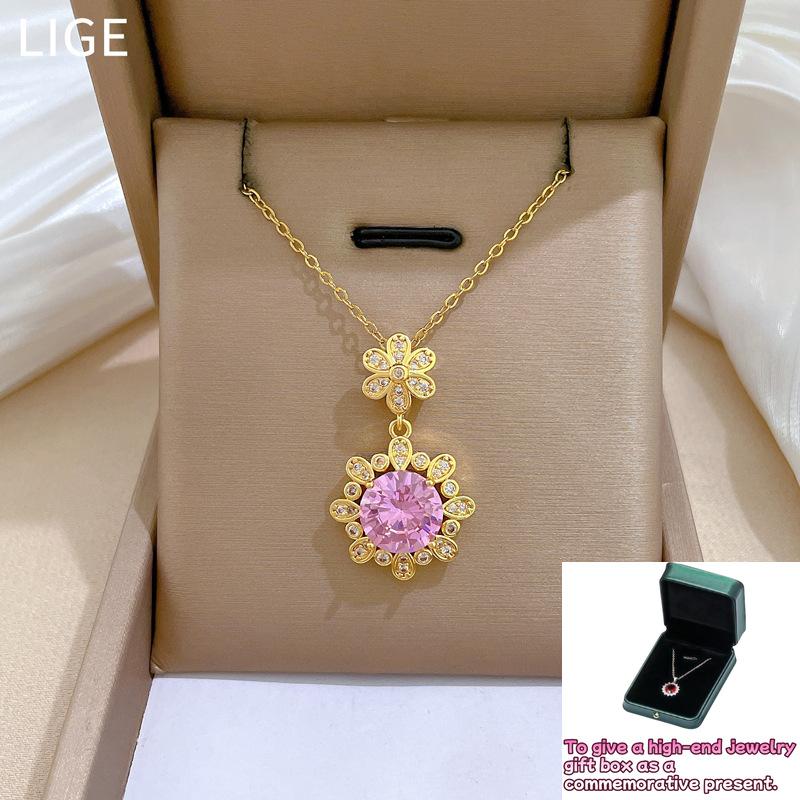 Pink flower full diamond fashion light luxury temperament gorgeous full diamond necklace female versatile collarbone chain
Pink flower full diamond fashion light luxury temperament gorgeous full diamond necklace female versatile collarbone chain