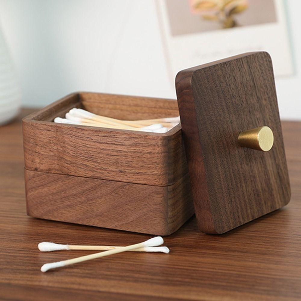 Walnut wood Cotton Swab Jar Portable Dental Floss Box Desktop Toothpick Box Home Accessories 1 Layer
Walnut wood Cotton Swab Jar Portable Dental Floss Box Desktop Toothpick Box Home Accessories 1 Layer