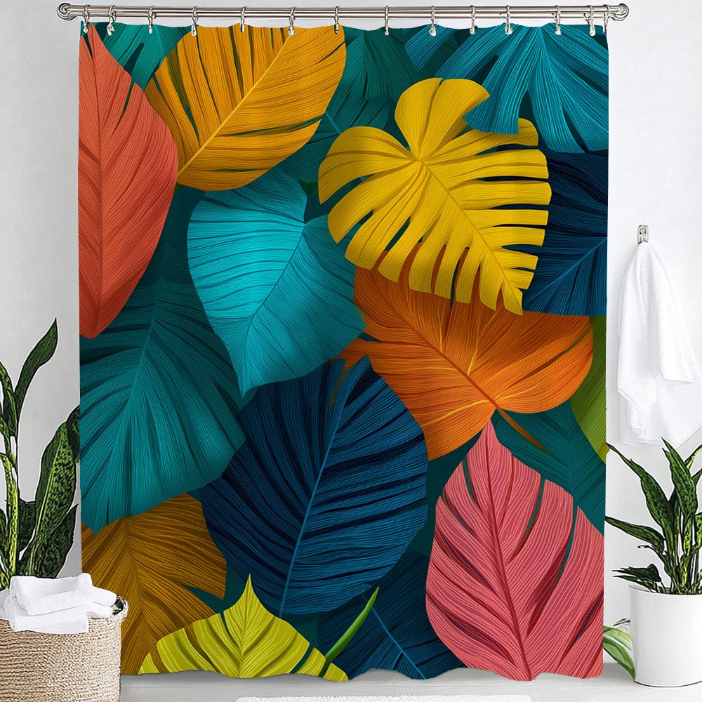 1Pc Tropical Plant Green Leaves Print Shower Curtain Partition Privacy Hanging Bathroom Curtain With 12 Hooks Machine Washable W60H190(CM)-1 Pcs
1Pc Tropical Plant Green Leaves Print Shower Curtain Partition Privacy Hanging Bathroom Curtain With 12 Hooks Machine Washable W60H190(CM)-1 Pcs