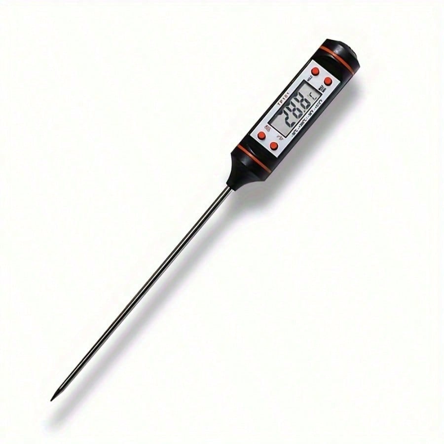 1-Piece Digital Food Thermometer With Stainless Steel Probe - Dual Display For Accurate Cooking Temperature, Ideal For Grilling чорний
1-Piece Digital Food Thermometer With Stainless Steel Probe - Dual Display For Accurate Cooking Temperature, Ideal For Grilling чорний
