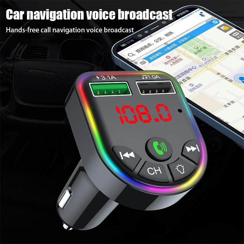 Автомобиль Bluetooth 5.0 FM передатчик модулятор MP3 Player Красочный светодиодный дисплей Автомобиль Комплект Двойной USB 3.1A Быстрый зарядное устройство Автомобильные аксессуары 
Автомобиль Bluetooth 5.0 FM передатчик модулятор MP3 Player Красочный светодиодный дисплей Автомобиль Комплект Двойной USB 3.1A Быстрый зарядное устройство Автомобильные аксессуары