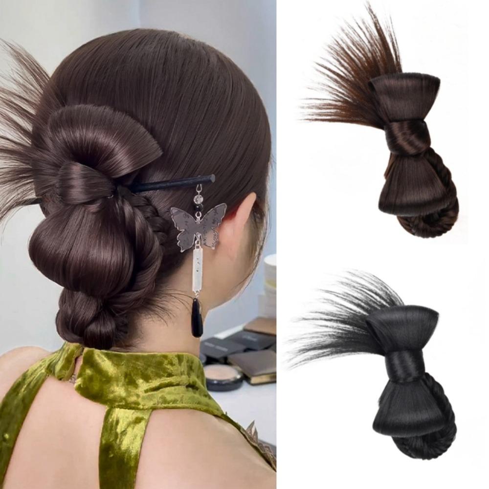Scrunchie Bowknot Shape Hair Bun Chinese Style Hanfu Fake Hair Bag Xiuhe Bride Chignon Cheongsam Without Hairclip-Dark Brown
Scrunchie Bowknot Shape Hair Bun Chinese Style Hanfu Fake Hair Bag Xiuhe Bride Chignon Cheongsam Without Hairclip-Dark Brown