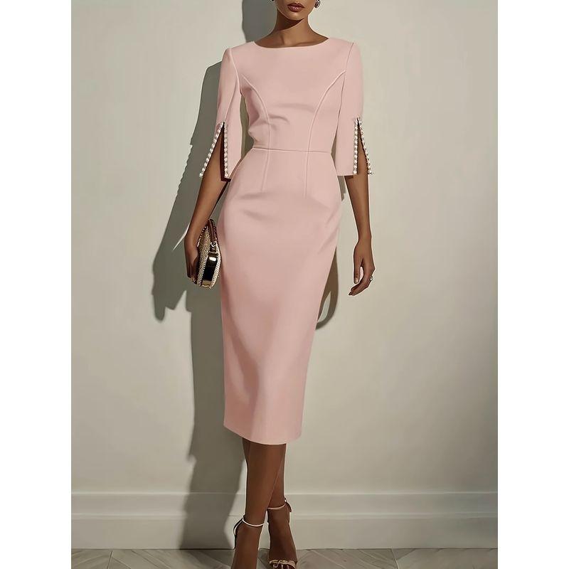 2025 New European and American Spring Summer Solid Commuting Beads Slim fit One piece Dress Women clothing Pink XXL
2025 New European and American Spring Summer Solid Commuting Beads Slim fit One piece Dress Women clothing Pink XXL