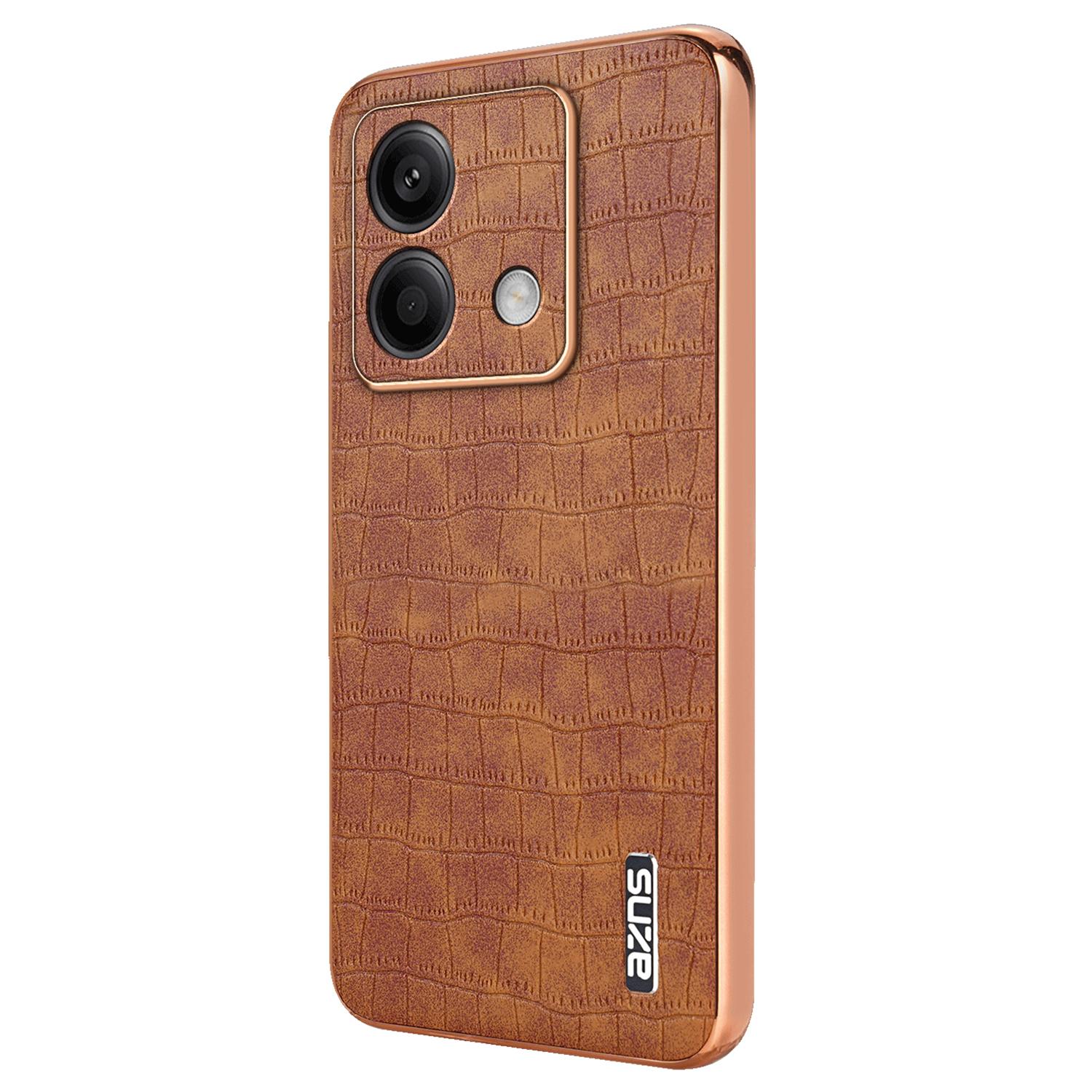 For Xiaomi Redmi Note 13 5G Case Crocodile Texture Electroplating Leather Back Phone Cover Brown
For Xiaomi Redmi Note 13 5G Case Crocodile Texture Electroplating Leather Back Phone Cover Brown