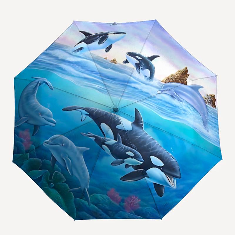 1pc Whales Dolphins Automatic Open/close Umbrella, 8-Rib sturdy structure, Artistic Pattern, Compact Design, Fashion Lovers l005
1pc Whales Dolphins Automatic Open/close Umbrella, 8-Rib sturdy structure, Artistic Pattern, Compact Design, Fashion Lovers l005