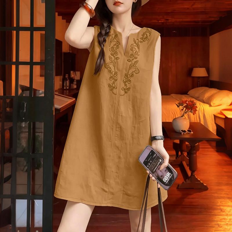 ZANZEA Women Summer V-Neck Casual Sleeveless Print Cotton Dress 5XL помаранчевий
ZANZEA Women Summer V-Neck Casual Sleeveless Print Cotton Dress 5XL помаранчевий