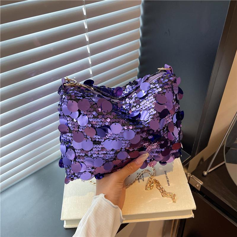 Модная сумка-цепочка с пайетками Повседневная универсальная женская сумка через плечо Премиальная текстура маленькая квадратная сумка Сумка кроссбоди фиолетовый
Модная сумка-цепочка с пайетками Повседневная универсальная женская сумка через плечо Премиальная текстура маленькая квадратная сумка Сумка кроссбоди фиолетовый