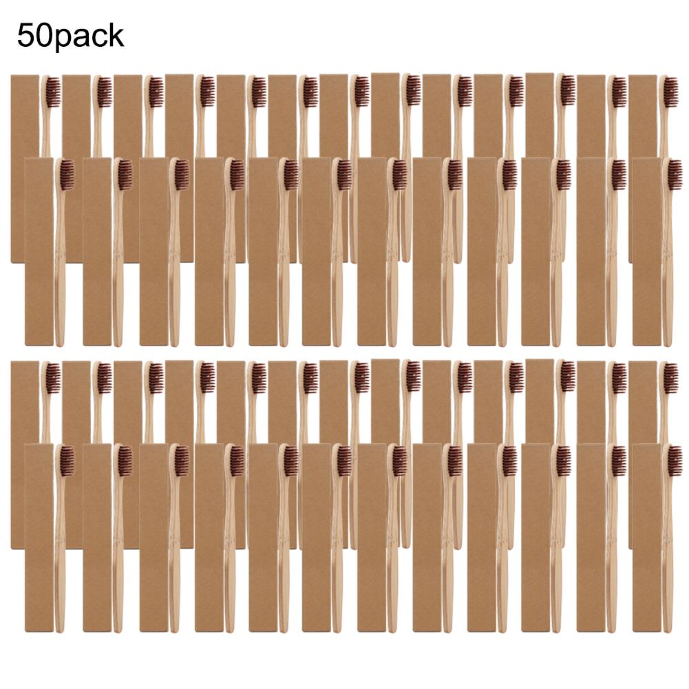 50Pcs Toothbrushes Environmental Protection Bamboo Charcoal Soft Hair Brown Brush Head
50Pcs Toothbrushes Environmental Protection Bamboo Charcoal Soft Hair Brown Brush Head