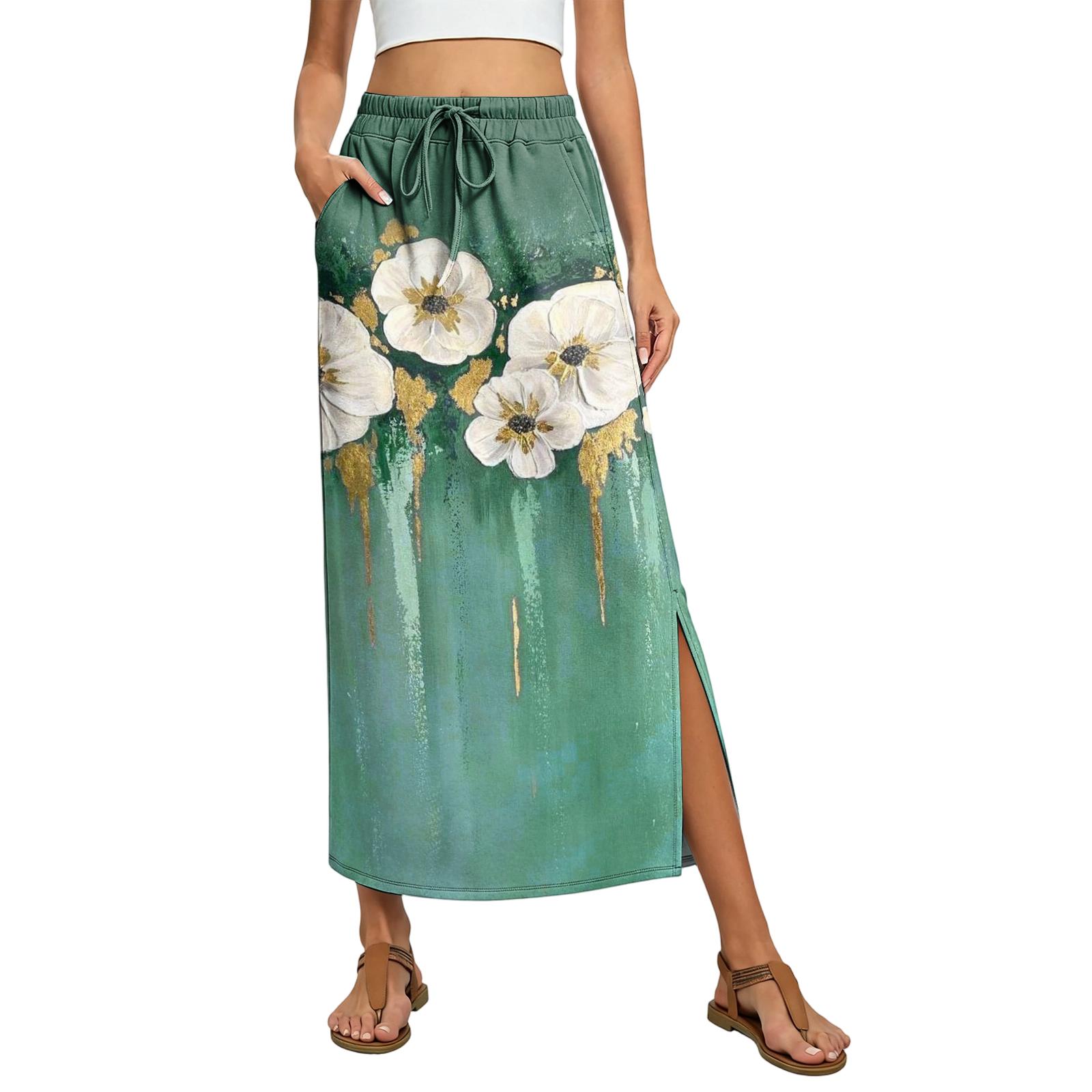 Ladies floral elastic waist drawstring pocket skirt XL
Ladies floral elastic waist drawstring pocket skirt XL