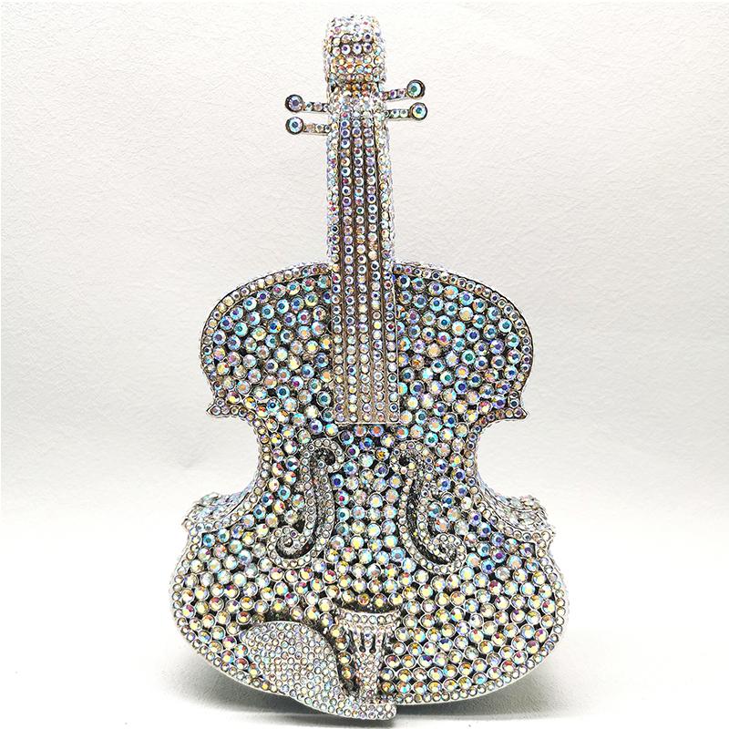 Silver Violin Evening Clutches Champagne/Blue/Green Female Bling Purses Rhinestone For Wedding Formal Handbag Women Diamond Bag 22.5cmX13.5cmX5.5cm
Silver Violin Evening Clutches Champagne/Blue/Green Female Bling Purses Rhinestone For Wedding Formal Handbag Women Diamond Bag 22.5cmX13.5cmX5.5cm