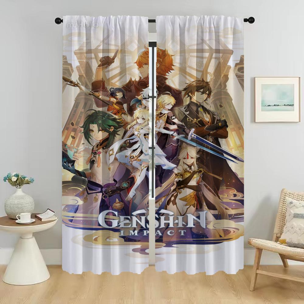 Curtains Living Room Genshin Impact Shades Partition Window Curtain Tulle Bedroom Halloween Decoration With Anti Mosquito Polyester Perfect For Great W100*H130(CM)-Hooks&2PCS
Curtains Living Room Genshin Impact Shades Partition Window Curtain Tulle Bedroom Halloween Decoration With Anti Mosquito Polyester Perfect For Great W100*H130(CM)-Hooks&2PCS