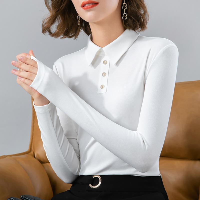POLO воротник базовая рубашка для женщин новая женская однотонная пуговица с длинным рукавом футболка дизайн интерьера топ 3XL
POLO воротник базовая рубашка для женщин новая женская однотонная пуговица с длинным рукавом футболка дизайн интерьера топ 3XL
