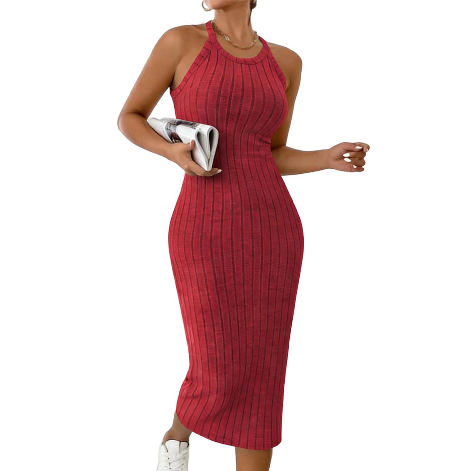 Women s Fashionable Color Round Neck Sleeveless Vest Slim Fit Pullover Dress XL червоний
Women s Fashionable Color Round Neck Sleeveless Vest Slim Fit Pullover Dress XL червоний