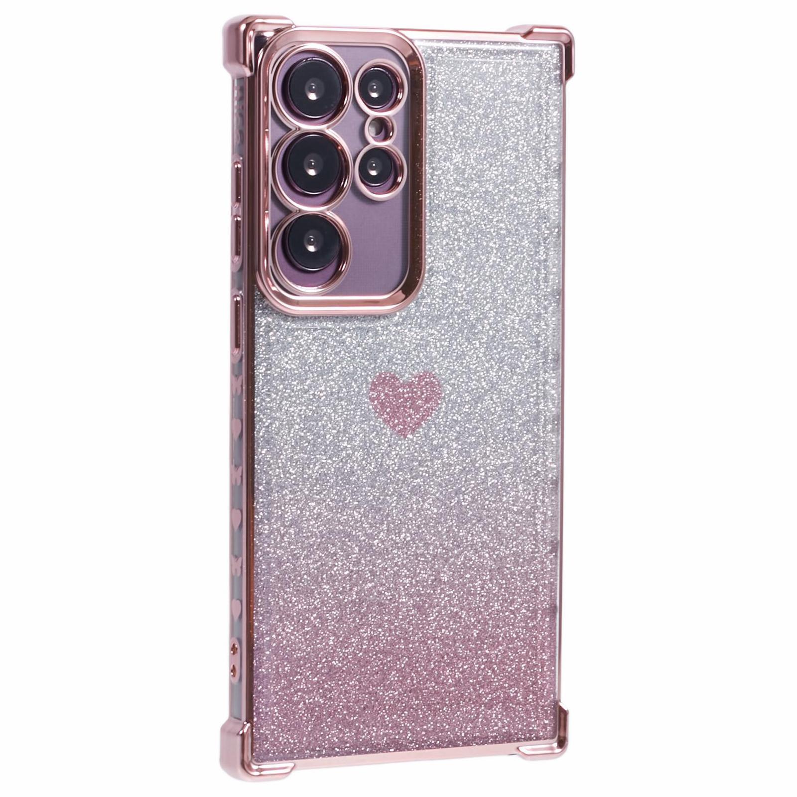 For Samsung Galaxy S22 Ultra 5G Heart Pattern Phone Case TPU Glittery Powder Cellphone Cover Pink
For Samsung Galaxy S22 Ultra 5G Heart Pattern Phone Case TPU Glittery Powder Cellphone Cover Pink