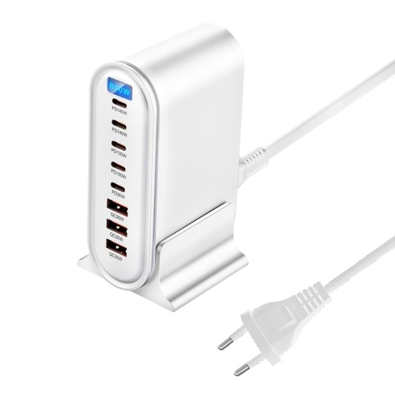 600W Charger 8Port USB C Power Adapter PD3.1 Fast Charging Hubs 140W for Laptop Phone Tablet European Plugs 1
600W Charger 8Port USB C Power Adapter PD3.1 Fast Charging Hubs 140W for Laptop Phone Tablet European Plugs 1