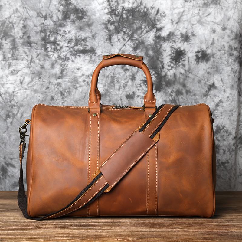 NZPJ Retro Men s Travel Bag Leather Large-Capacity Handbag First Layer Cowhide Zipper Shoulder Messenger Bag 15 Inch Laptop
NZPJ Retro Men s Travel Bag Leather Large-Capacity Handbag First Layer Cowhide Zipper Shoulder Messenger Bag 15 Inch Laptop