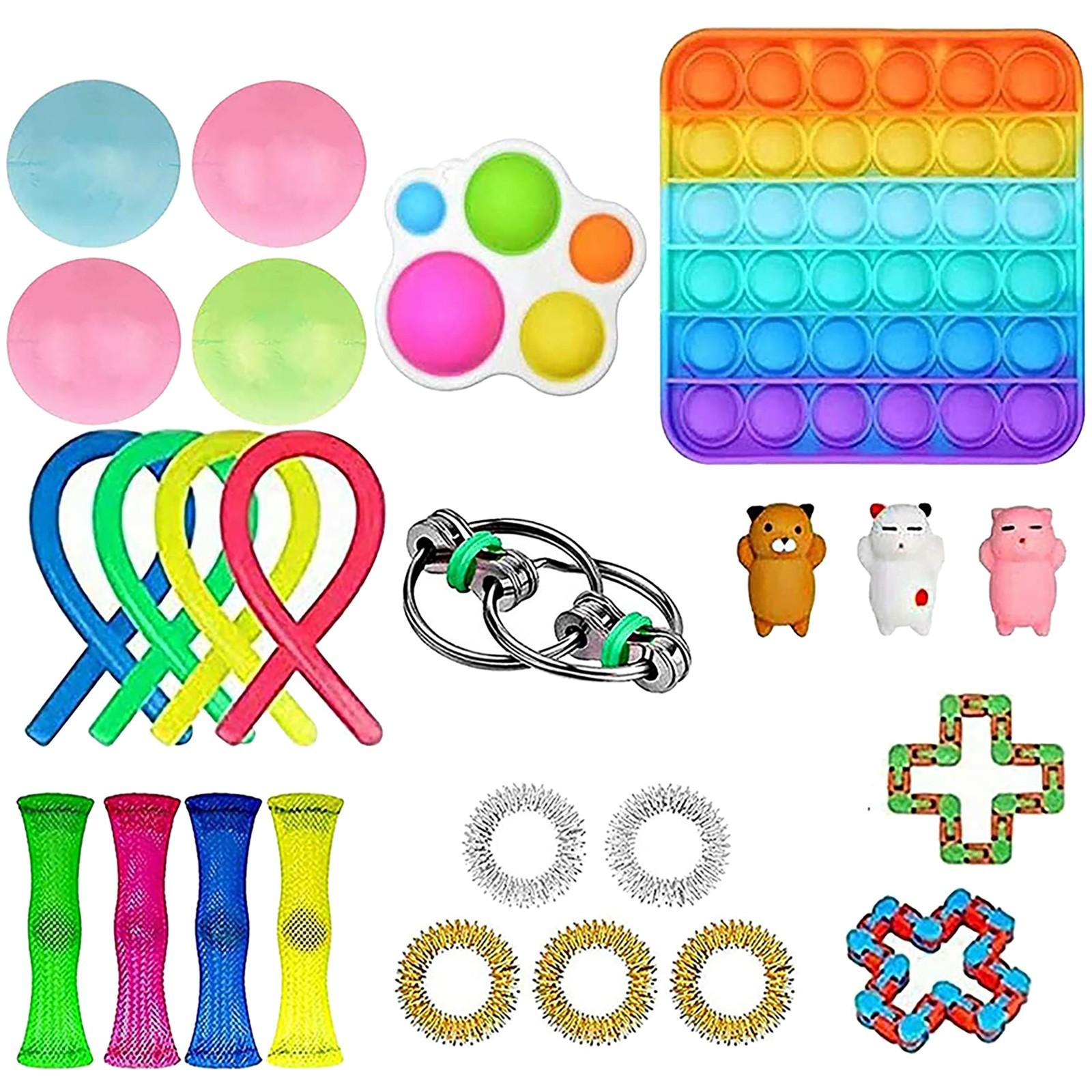 Набор сенсорных игрушек для снятия стресса, сенсорные игрушки с нажимным пузырем для детей и взрослых
Набор сенсорных игрушек для снятия стресса, сенсорные игрушки с нажимным пузырем для детей и взрослых