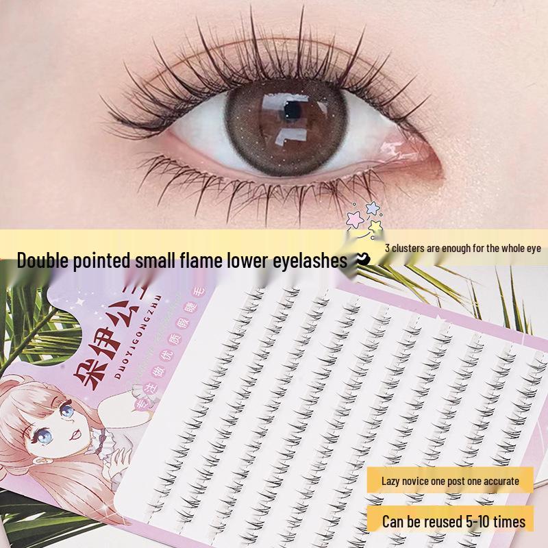 Dolly Princess Lazy Segmented Lower Lashes: Natural-Look Double-Pointed Clusters with Transparent Stem.
Dolly Princess Lazy Segmented Lower Lashes: Natural-Look Double-Pointed Clusters with Transparent Stem.
