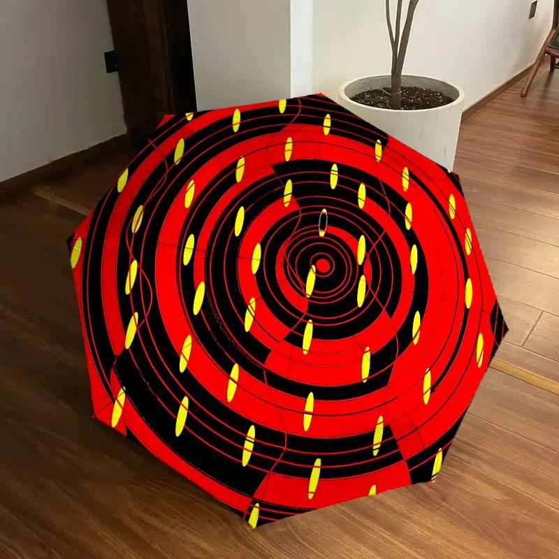 1pc Red Concentric Circles Automatic Folding Umbrella, Portable Collapsible Design, 8-Rib Iron Frame, Outdoor Accessory yy250905102
1pc Red Concentric Circles Automatic Folding Umbrella, Portable Collapsible Design, 8-Rib Iron Frame, Outdoor Accessory yy250905102