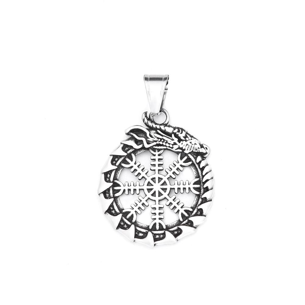 Vintage Vikings Dragon Ouroboros Pendant Necklaces For Men Stainless Steel Nordic Viking Compass Necklace Amulet Jewelry
Vintage Vikings Dragon Ouroboros Pendant Necklaces For Men Stainless Steel Nordic Viking Compass Necklace Amulet Jewelry