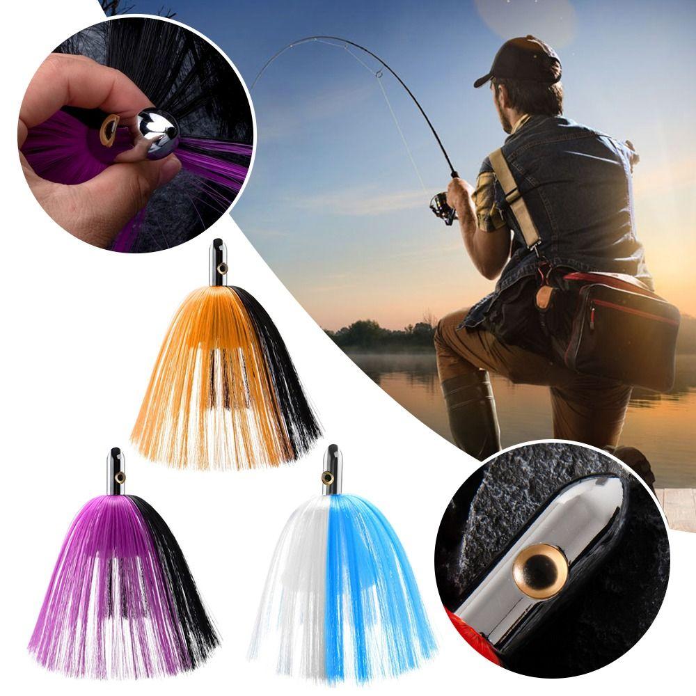 1Pcs 17/20/22cm Trolling Bait With Nylon Hair Big Game Lures New Brass Head Fishing Lure Jig Tuna Style 3 100g
1Pcs 17/20/22cm Trolling Bait With Nylon Hair Big Game Lures New Brass Head Fishing Lure Jig Tuna Style 3 100g