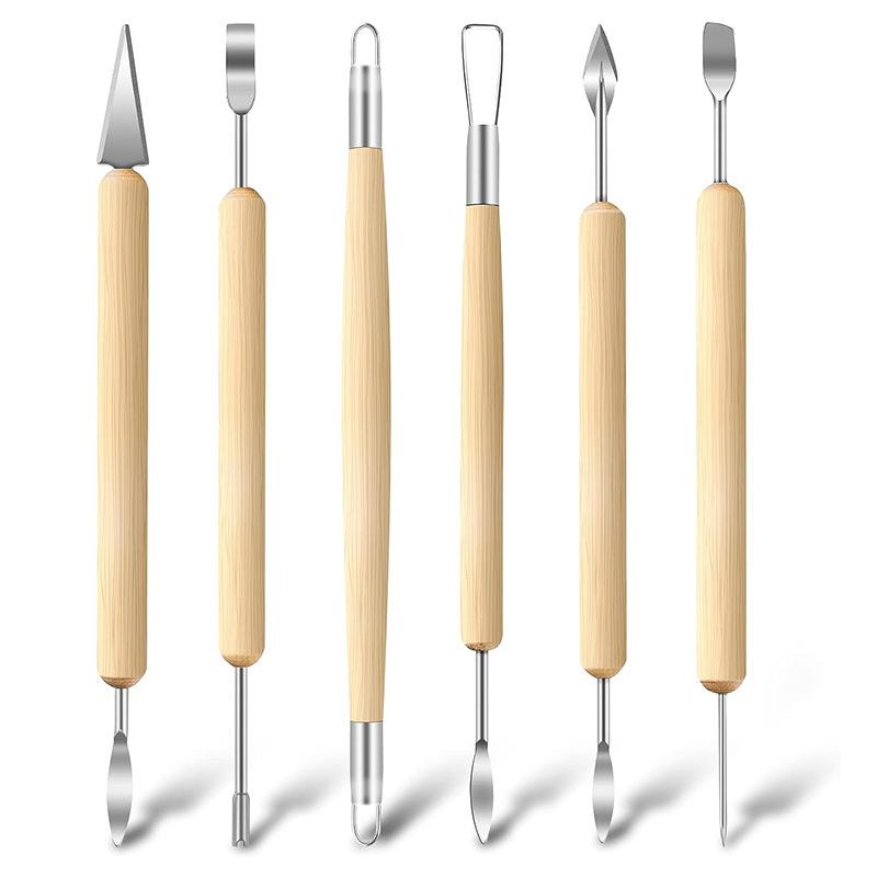 6pcs Clay Tools Kit Pottery Tools & Sculpting Tool Polymer Modeling Clay Cutters Sculpture Set For Carving Ceramics Molding DIY
6pcs Clay Tools Kit Pottery Tools & Sculpting Tool Polymer Modeling Clay Cutters Sculpture Set For Carving Ceramics Molding DIY