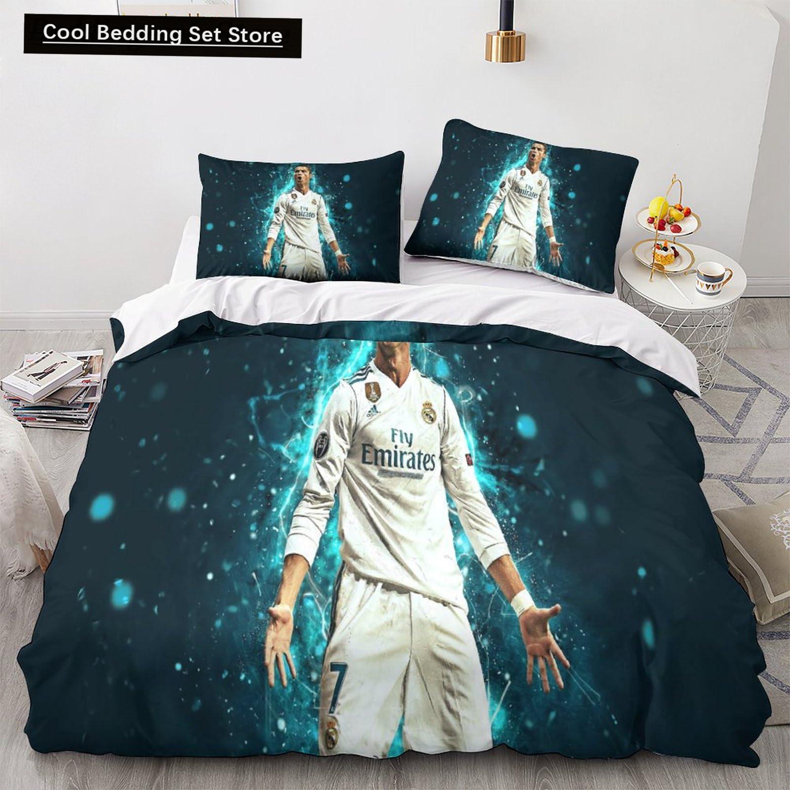 2/3 Pcs Duvet Cover Set Ronaldo Idol Football Star 3D Printed Quilt Cover for Teens Kids Boys Girls Soft Bed Cover with Zipper AU Single(140*210cm)3pcs
2/3 Pcs Duvet Cover Set Ronaldo Idol Football Star 3D Printed Quilt Cover for Teens Kids Boys Girls Soft Bed Cover with Zipper AU Single(140*210cm)3pcs