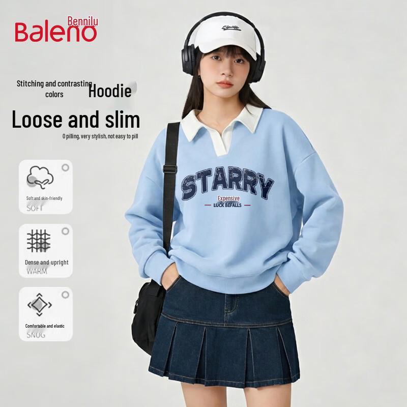 Baleno Women s Contrast Polo Collar Letter Print Sweatshirt 2XL
Baleno Women s Contrast Polo Collar Letter Print Sweatshirt 2XL