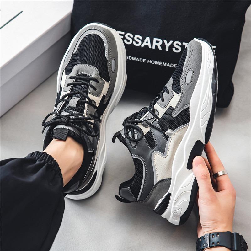 Men s Chunky Sneakers Color Block Athletic Shoes with Thick Cushioned Sole for Street Style 44 чорний
Men s Chunky Sneakers Color Block Athletic Shoes with Thick Cushioned Sole for Street Style 44 чорний